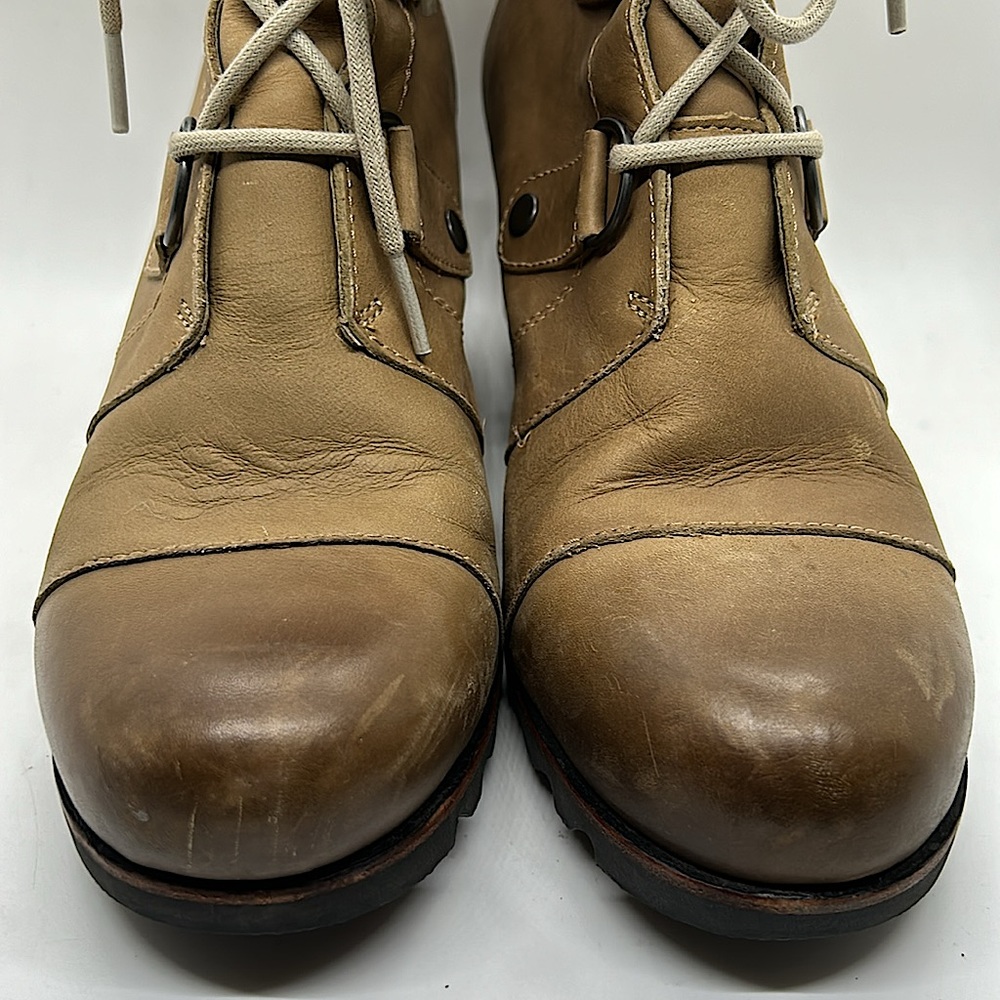 Sorel Joan of Arctic Alpine Ash Lace Up Wedge Boots Shoes **Size 9**🌸🌸 - Picture 8 of 8